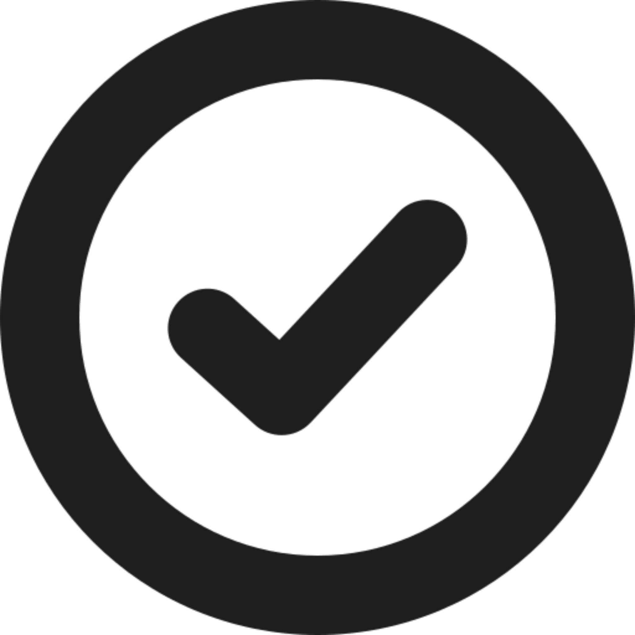 Circular checkmark graphic design