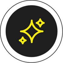 Shiny stars symbol in circle