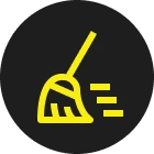 Cleaning motion graphic icon